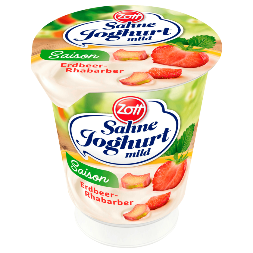 Zott Sahne Joghurt Saison Erdbeer-Rhabarber 150g